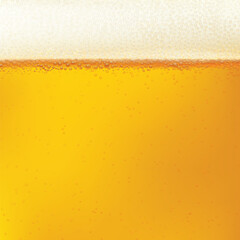 a square beer background in realistic design