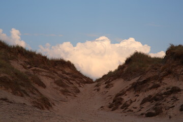 clouds over the hills