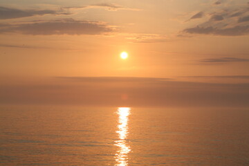 sunset in the sea