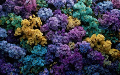 Obraz premium Vibrant flower wall of various colors
