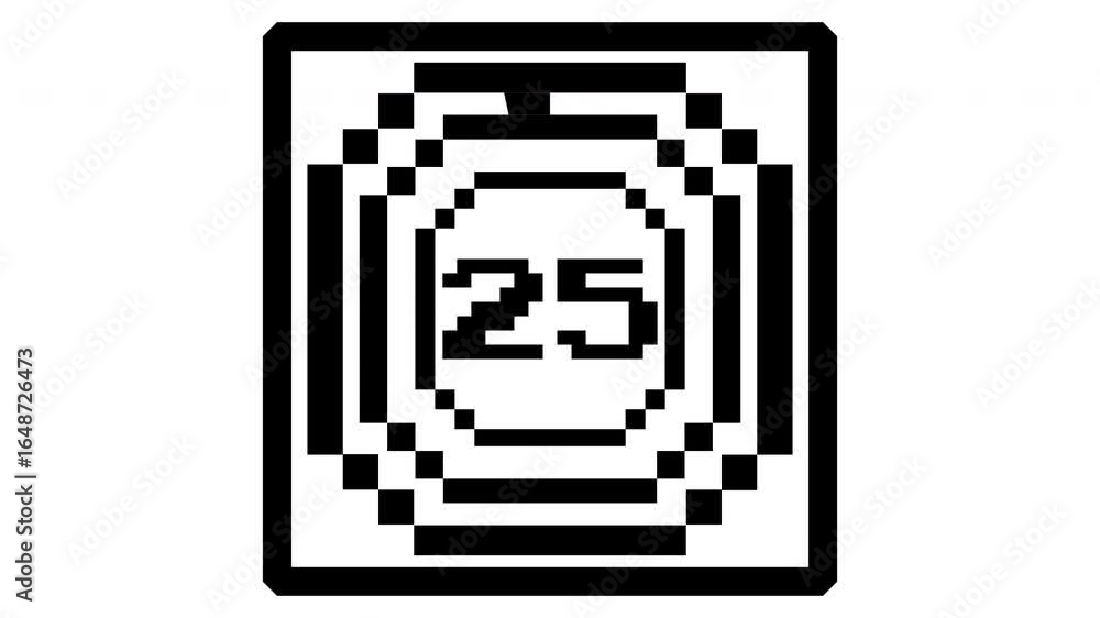 Aufkleber 30 second countdown with retro 8-bit pixel countdown. 30 to 0 animation countdown. 4k video