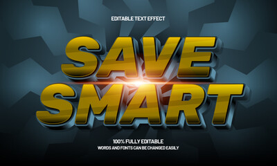 Fototapeta premium save smart editable text effect with a offer and discount text style