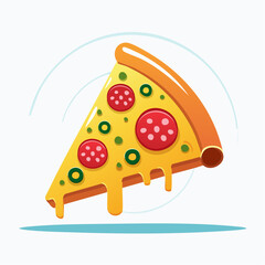 Pizza Slice Icon Vector