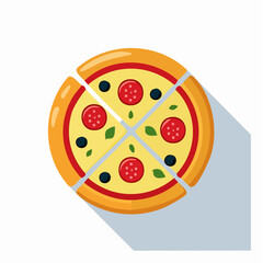 Pizza Slice Icon Vector