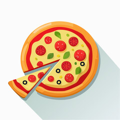 Pizza Slice Icon Vector