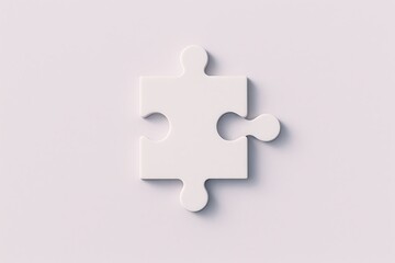 Interlocking white puzzle pieces on a soft background, symbolizing connection, unity, and problem solving. Clean and minimalistic design.