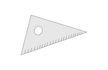 白い背景の三角定規のイラスト