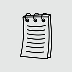Notepad notebook hand drawing doodle element