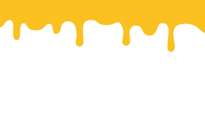 Vector illustration of melted yellow cheese isolated on a white background. This illustration is suitable for pizza, cheese, and sandwich packaging.