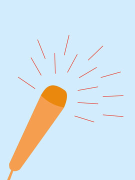 minimalist illustration of microphone