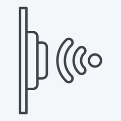 Icon Proximity Sensor. related to Sensors symbol. line style. design editable