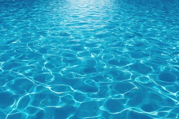 Obraz premium Rippled, vibrant blue pool water surface (1)
