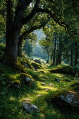Sunlit Forest Path