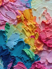 background with multicolored strokes of oil paint in pastel colors