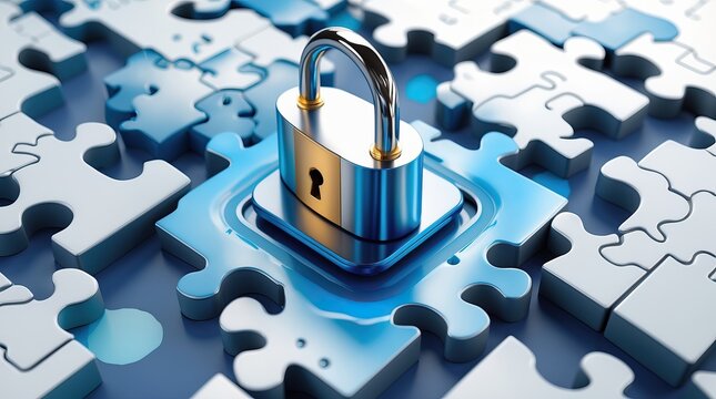 Security Code: Padlock at the Puzzle’s Core — a visual metaphor for protection and decryption