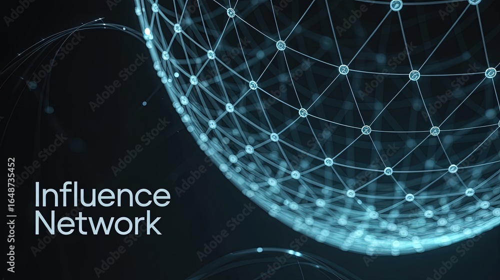 Aufkleber influence network: a captivating visual representation of a vast network, symbolizing interconnected