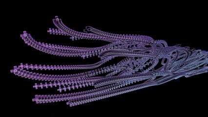 Obraz premium a 3d model of a human skeleton