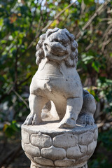 stone lion of Forbidden city broken rainbow bridge