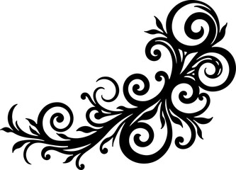 Baroque Brilliance Black Logo with Vintage European Ornamental Border | Vector Illustration