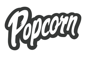 Popcorn Calligraphy Word Text
