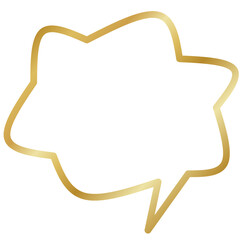 Gold Speech Bubble for messages 