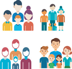 Fototapeta premium set of business people