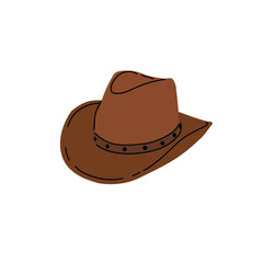 Cowboy western ranch hat. Flat modern style. Vector illustration isolated on white background.
