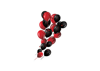 Flying Black and Red Balloons...