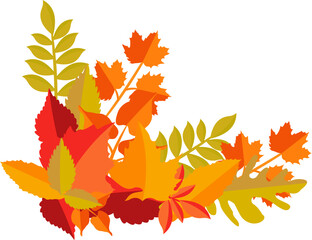 Fototapeta premium Auntumn Leaves Corner