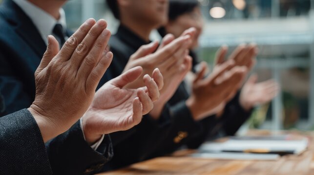 Business people applauding