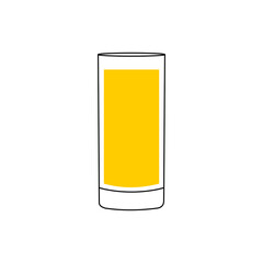 Drinking glass, cup isolated on white