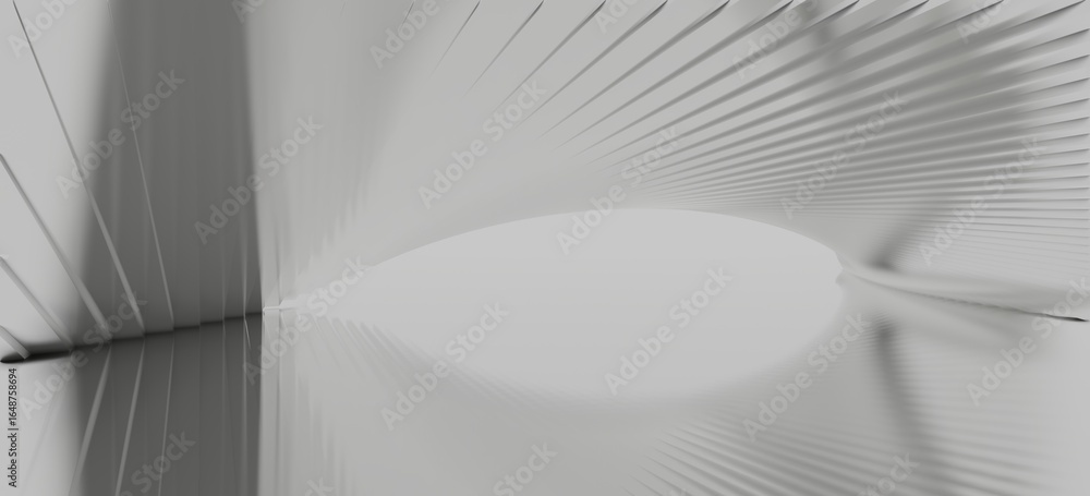Poster abstract architecture background arched interior 3d render