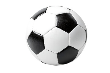 Fototapeta premium Classic black and white soccer ball isolated on transparent background
