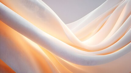Obraz premium Elegant folds of sheer fabric illuminated by light.