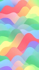 Obraz premium Abstract rainbow wavy background