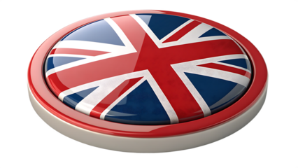 United Kingdom flag  button