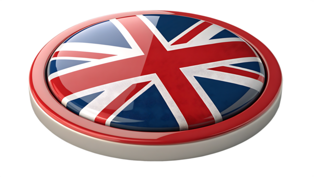 United Kingdom flag  button