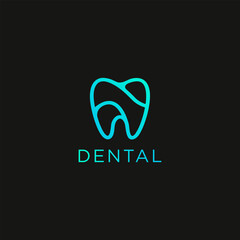 Modern and clean dental logo, vector
