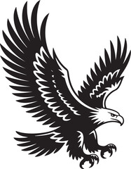 Obraz premium Majestic eagle in flight, powerful symbol of freedom and strength