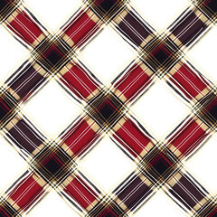 2D illustration of a tileable pattern of tartan plaid isolated on a white transparent background