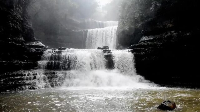 Wei Sawdong waterfall of Meghalaya. 