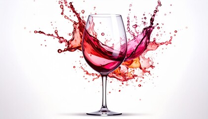 red wine pouring into glass