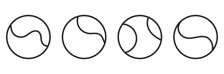 tennis ball icon illustration symbol,  Tennis Ball set isolated on white background . tennis ball icon page symbol for your web site design tennis ball icon logo, app