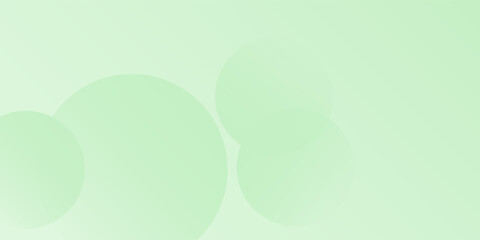 Minimalist soft Abstract Background in Gradient green and white Tones with Circles. Circle effect style geometric  art