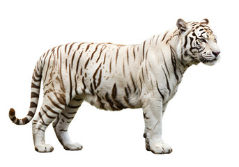 Obraz premium Realistic White Bengal Tiger Plush Toy Displayed Against a Black Background Elegantly Showcasing