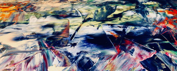 Abstract art background . Hand painting artwork on canvas .