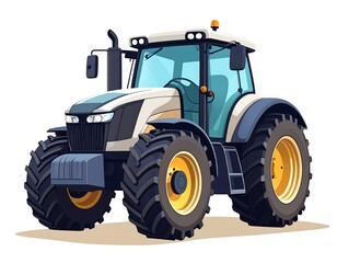 Fototapeta premium Cartoon agricultural tractor