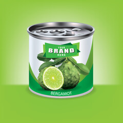 Design of pickled bergamot aluminum cans