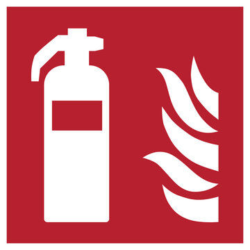 ISO 7010 ; F001 - Fire extinguisher