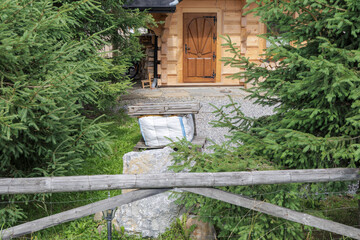 Wooden Cabin Entrance
